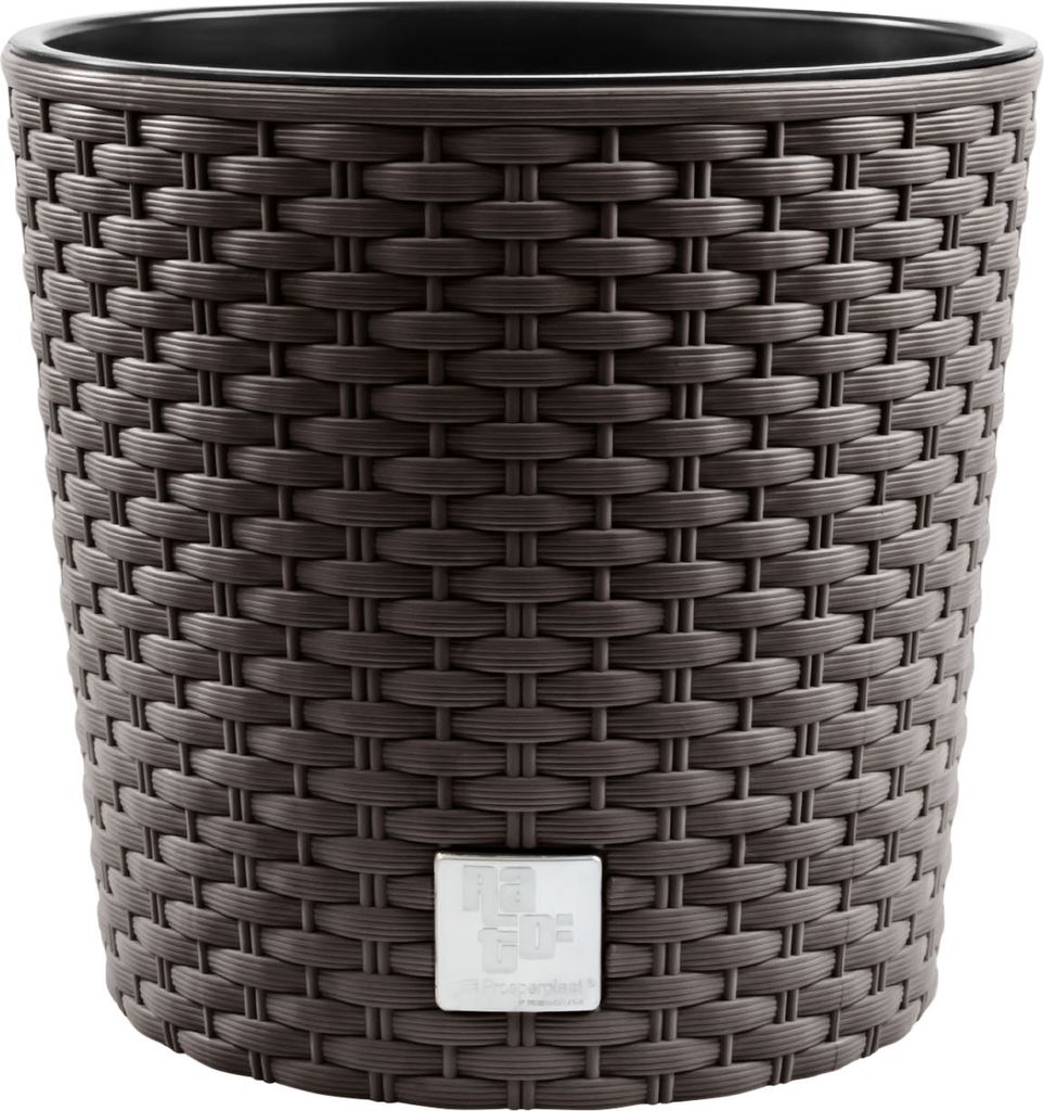 Blumentopf Blumenkübel Rattanoptik Übertopf Pflanzkübel Produktbild 