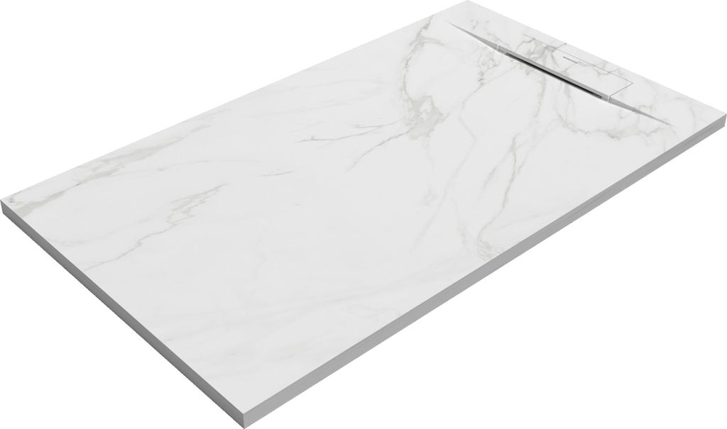 SANYCCES SIENA Rechteckige Duschwanne SanyDur Gel Coat 120 x70 cm, Calacatta