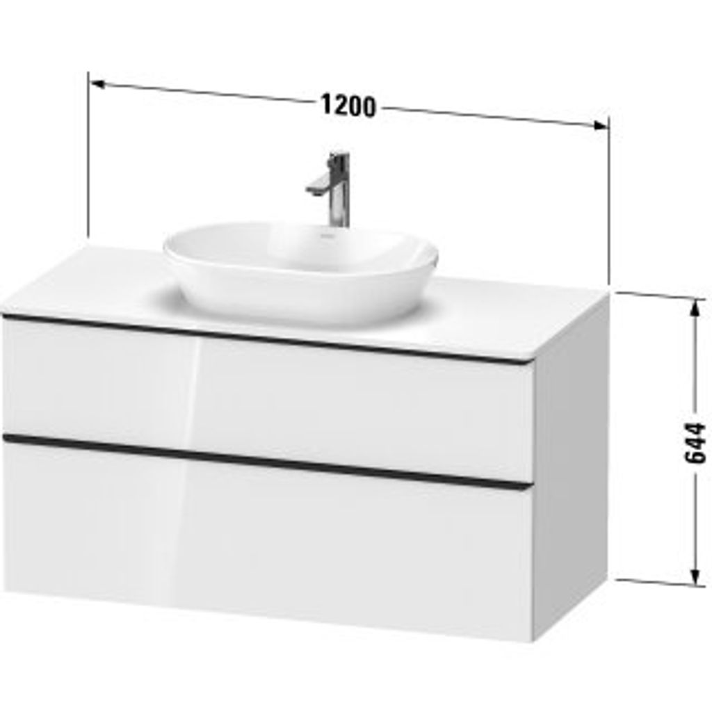 Duravit DE4969004550000 DN KWTU WH 1200x550x664 Az 1 Ei mr Produktbild 