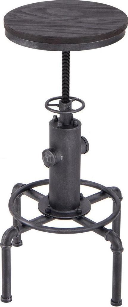 Barhocker höhenverstellbar 59,5-75 cm Barstuhl aus Holz und Metall