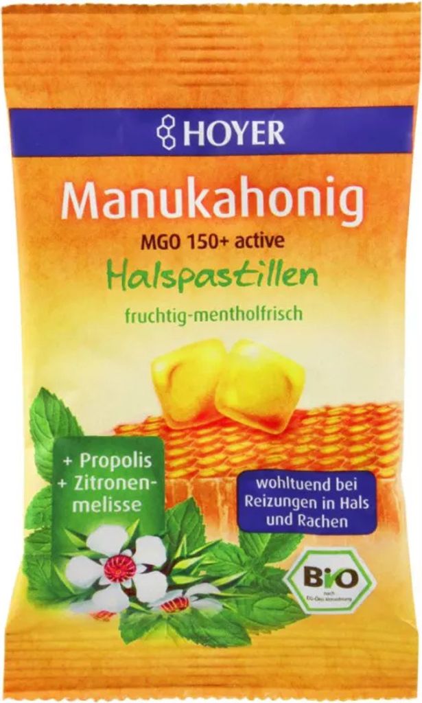 Hoyer Manuka Honig Halspastillen Mgo 250+ Zit.Meli 30 g