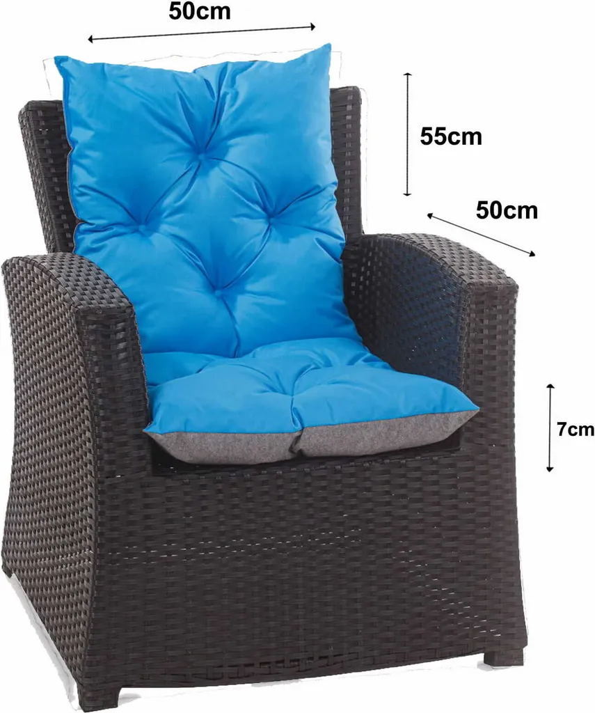 Panchina Da Giardino Imbottita Blu: Comoda, Leggera E Adatta Anche Per Interni. Resistente All'Acqua!
