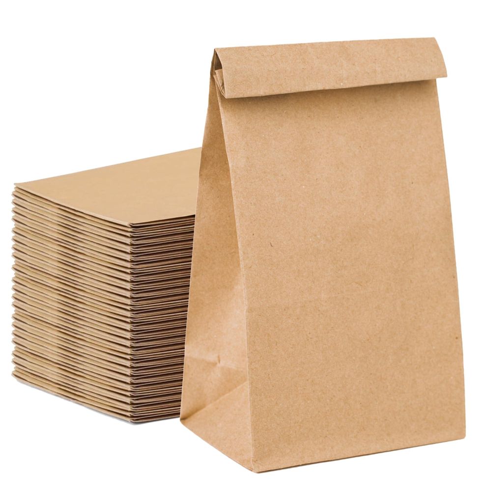 50x sacchetti 21 x 14 cm - sacchetti di carta kraft marrone Immagine del prodotto 