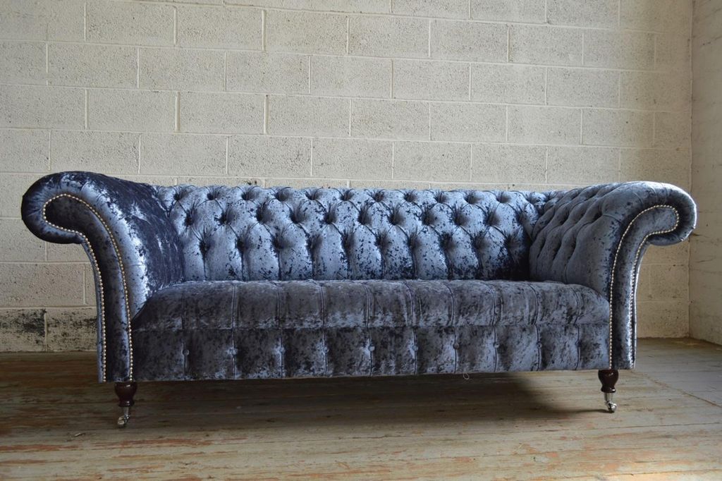 Chesterfield Design Luxus Polster Sofa Couch Sitz Garnitur Leder Neu Sofas #204
