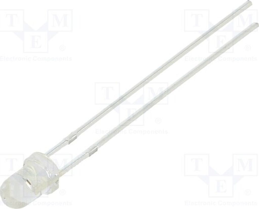 2x LED rot 4200÷5000mcd ohne Stopper OSR5PA3131A LED Dioden THT 3mm 30° 3mm