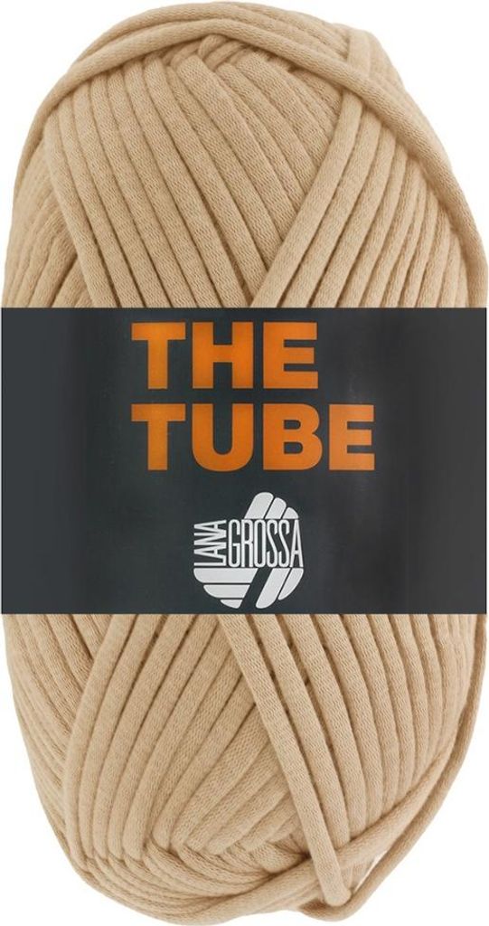 Lana Grossa THE TUBE 200 g gefülltes Schlauchgarn (Ø ca. 4-5 mm), Farbe:017 - Beige