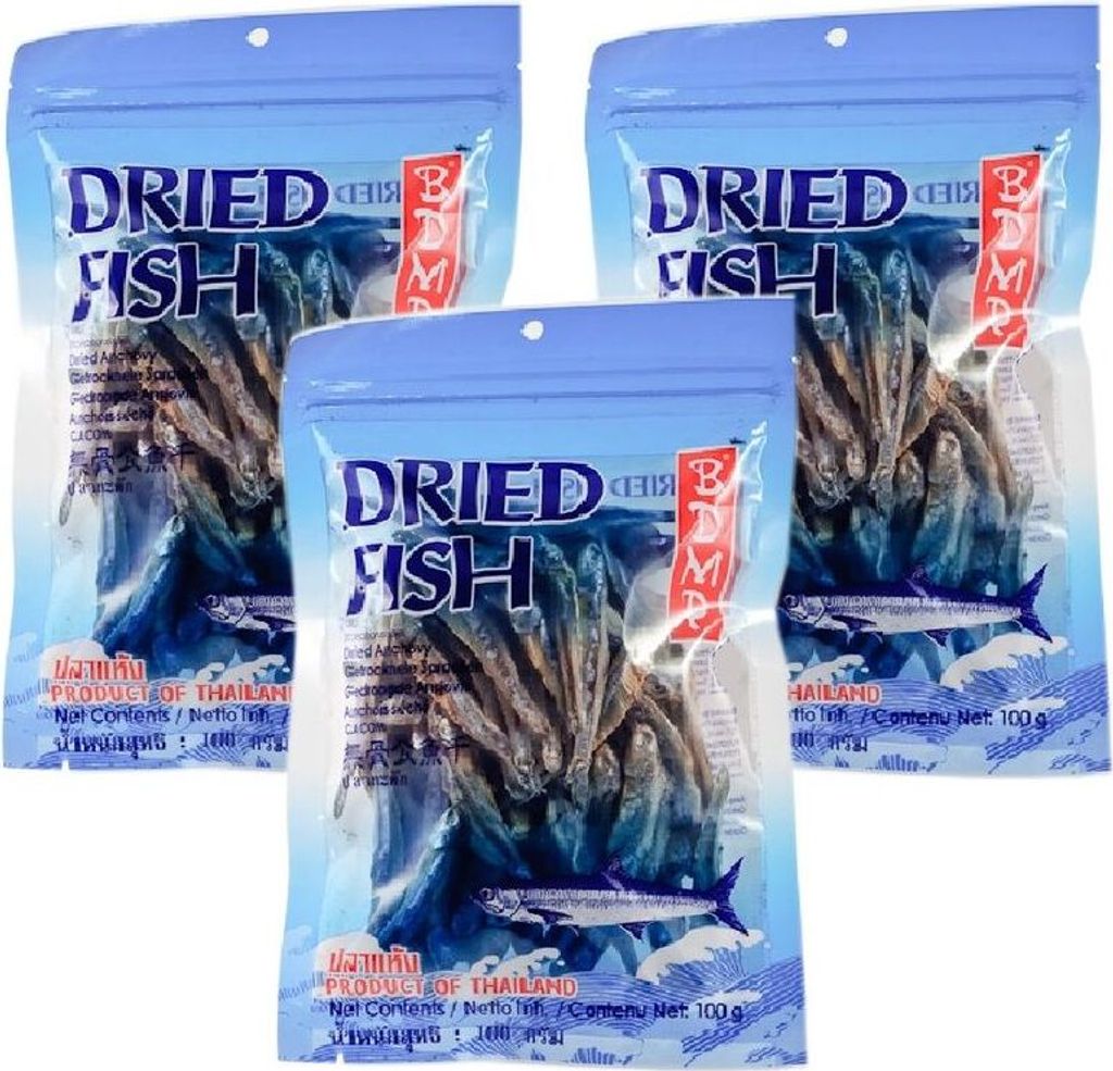 [ 3x 100g ] Getrocknete Sardellen von BDMP Thailand Dried Produktbild 