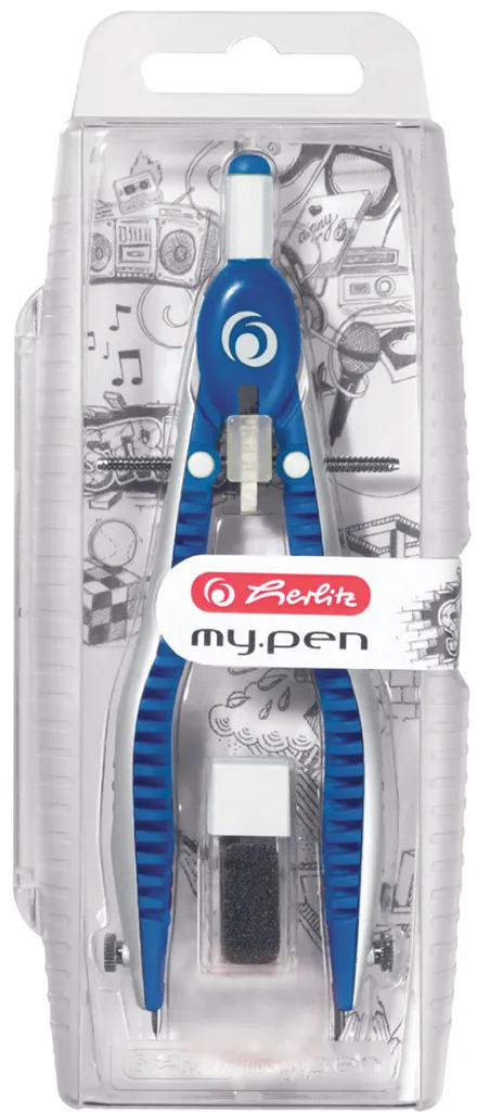 herlitz 50046768 herlitz Zirkel my.pen blau/weiß
