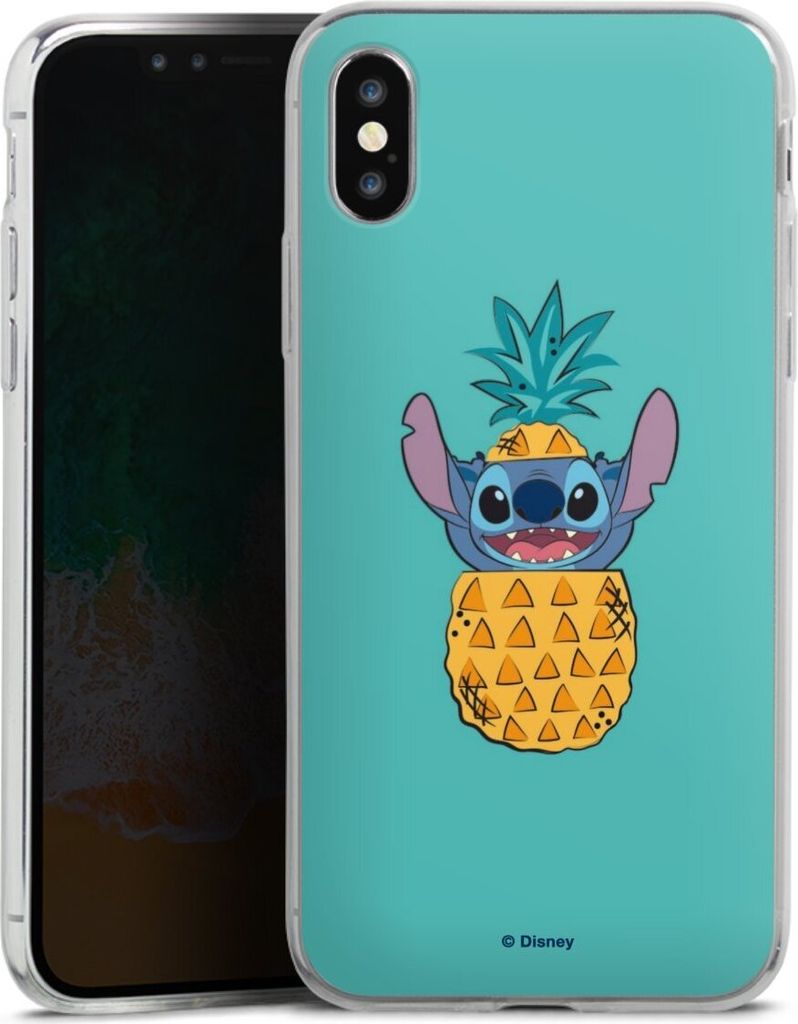 DeinDesign Slim Hülle für Apple iPhone X Silikon Case Ultra Dünn Handyhülle Ananas Disney Lilo & Stitch