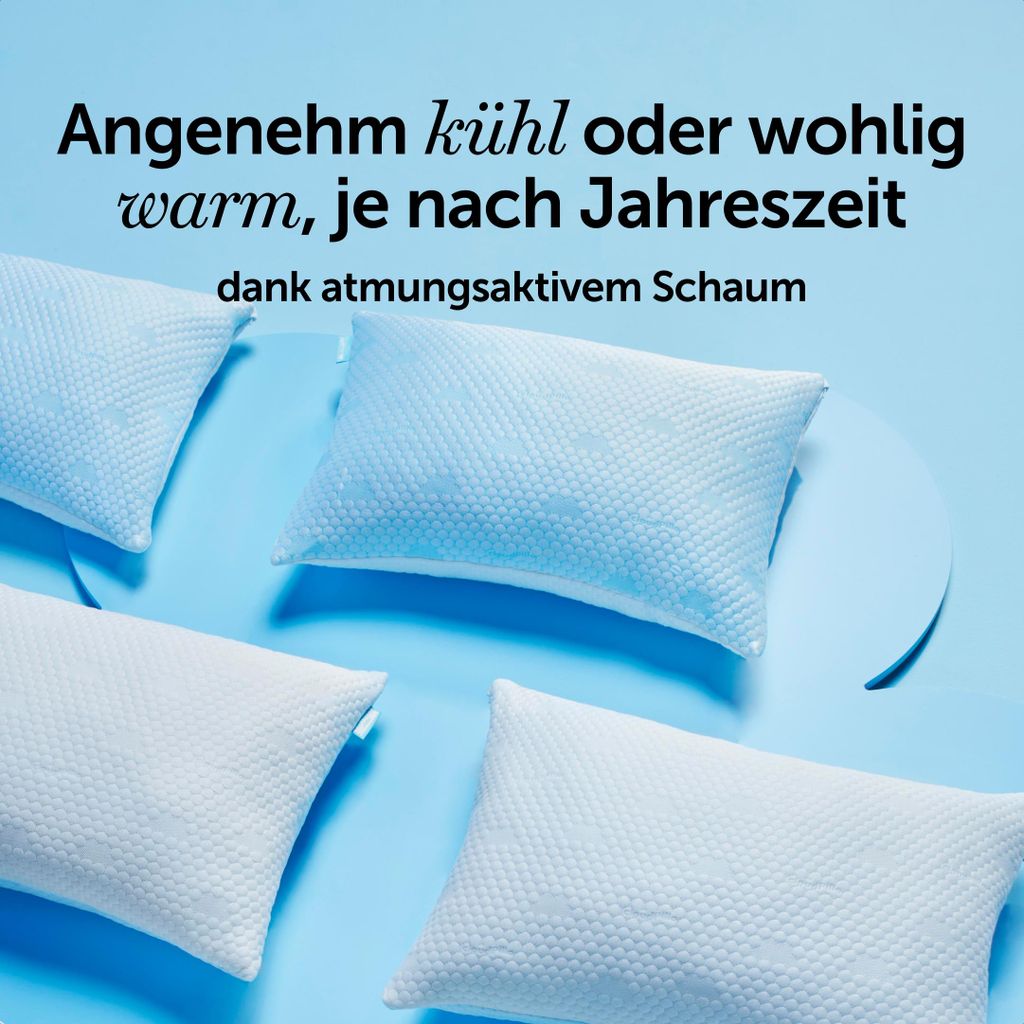 Cloudpillo Kopfkissen 40x80 cm – Ergonomisches Produktbild 
