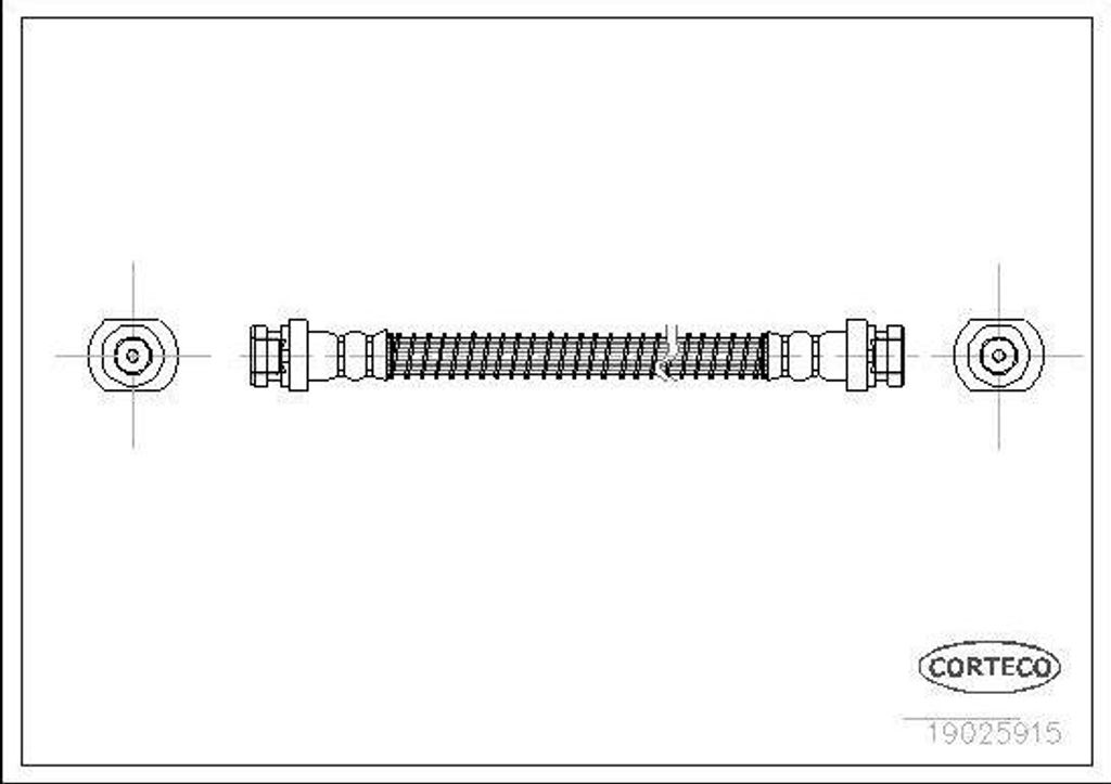 CORTECO 19025915 Bremsschlauch für MITSUBISHI L 200 (K7T, K6T) GALANT IV Stufenheck (E3A) Galant VI Schrägheck (E30)