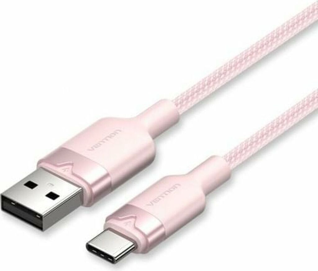 USB 2.0 A to USB-C 3A Vention CTNPF 1M cable (pink)