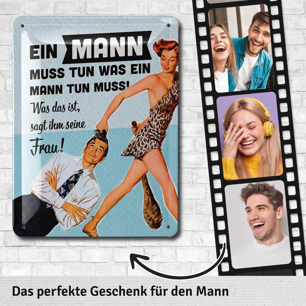 LANOLU retro Blechschilder Sprüche lustig, Kaufland.de