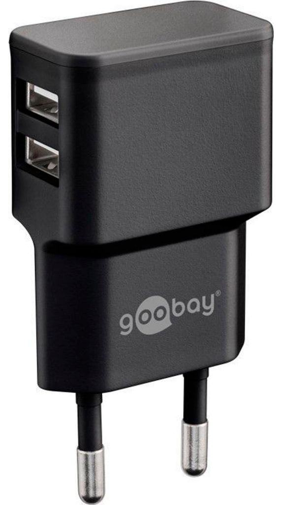 Goobay Caricabatterie / Adattatore doppio SLIM 230V , 2x Immagine del prodotto 