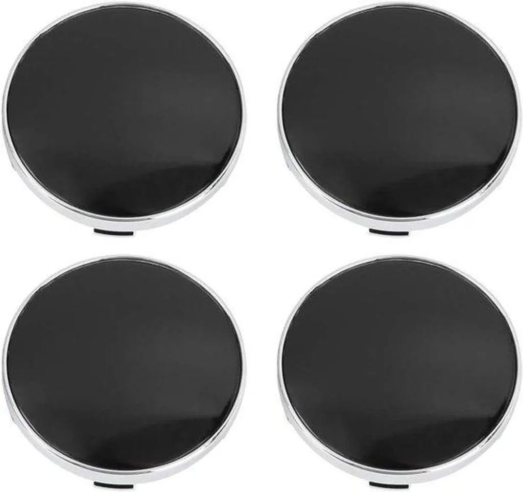 Enjoliveurs de Moyeu 60mm Noir ABS Haute Résistance Kit de 4 Pièces
