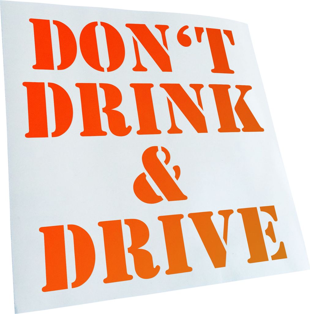 Kiwistar - Autoaufkleber - Dont Drink and Drive Heckscheibenaufkleber - Aufkleber für Auto Kfz Fahrrad, LKW, Truck Mofa