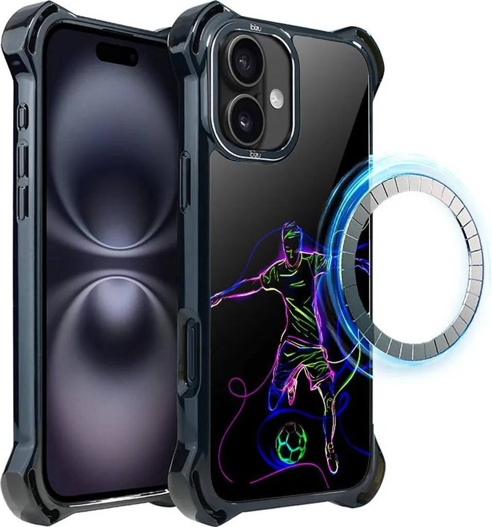 GUAGUA Custodia Per IPhone 16e Con MagSafe - Retro Opaco Traslucido, Bordi In TPU, Colore Blu Cielo - Protezione Antiurto Sottile E Magnetica