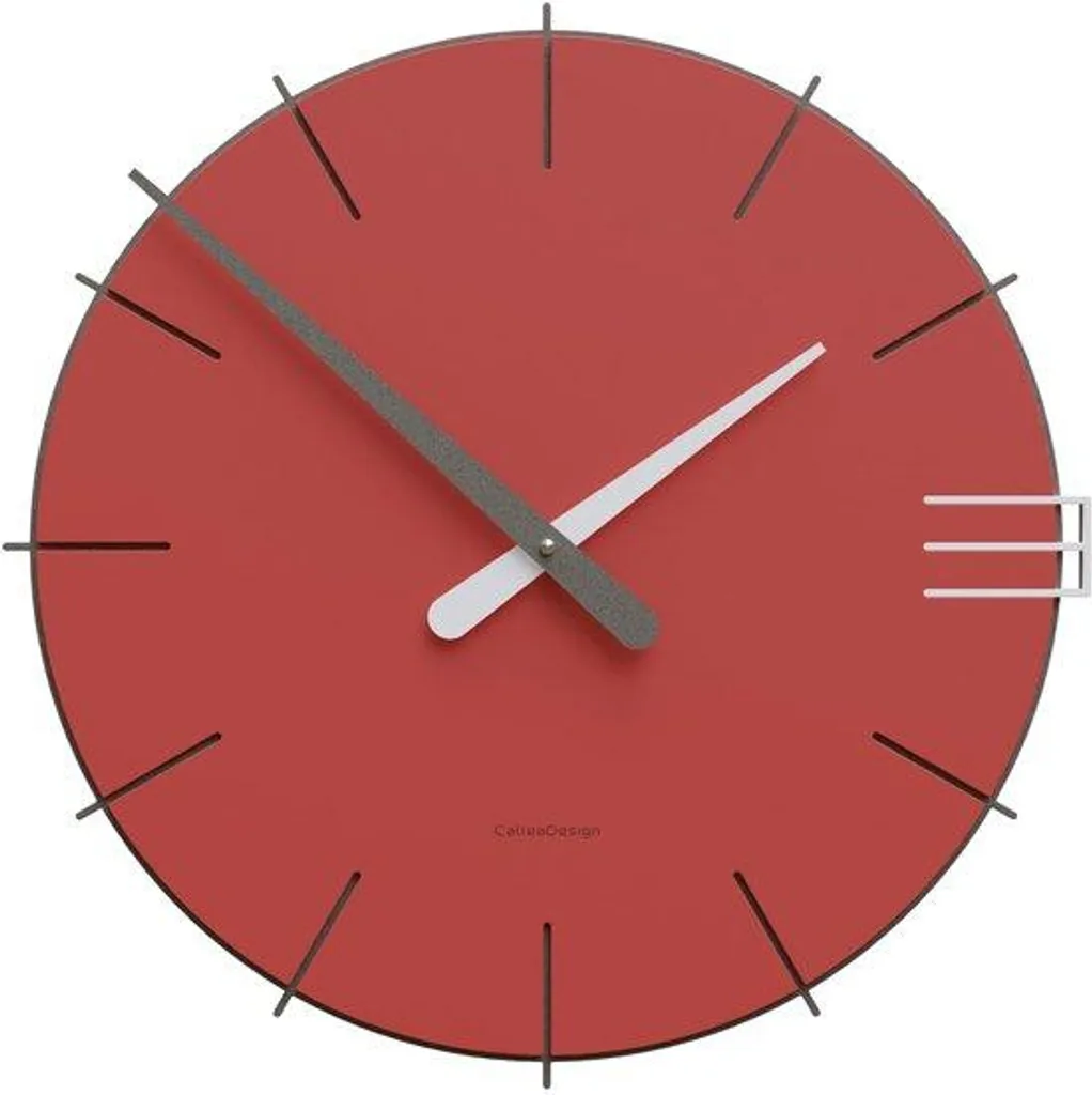 Horloge murale rouge vif 42 cm - Grand cadran design pour votre salon