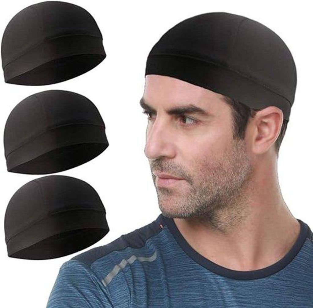 Drei Stücke - Fahrradhelm - für Radfahren, Laufen - Unisex - schwarz