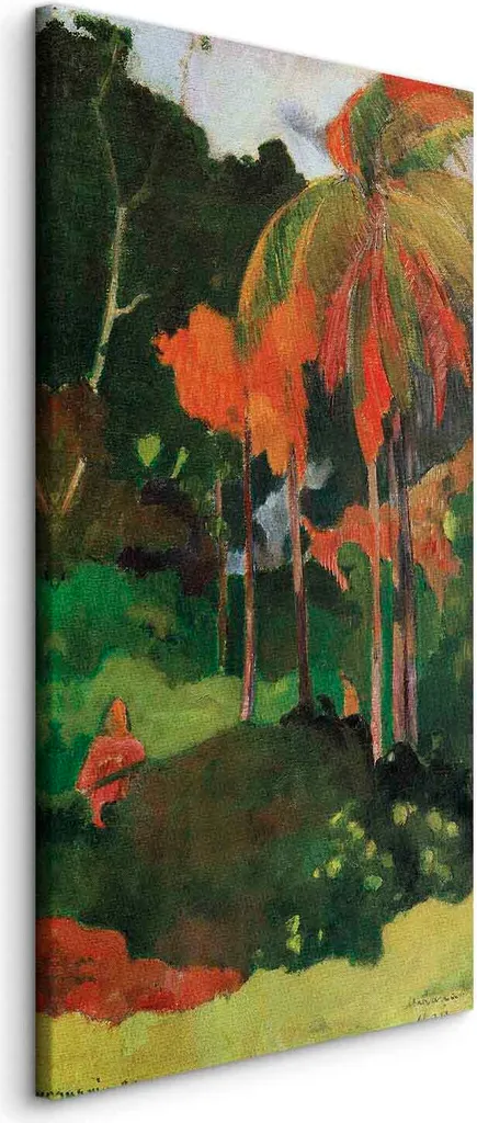 Riproduzione Gauguin Mahana maa I Quadro su Tela Moderno 40x80