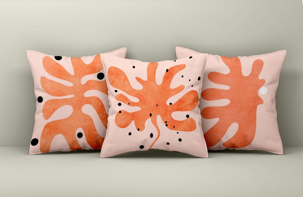 Evila Originals, Asr_plw25 - 1, Kissenbezug-Set (3-teilig), Mehrfarbig, 50 % BAUMWOLLE / 50 % POLYESTER, 43 x 43 cm