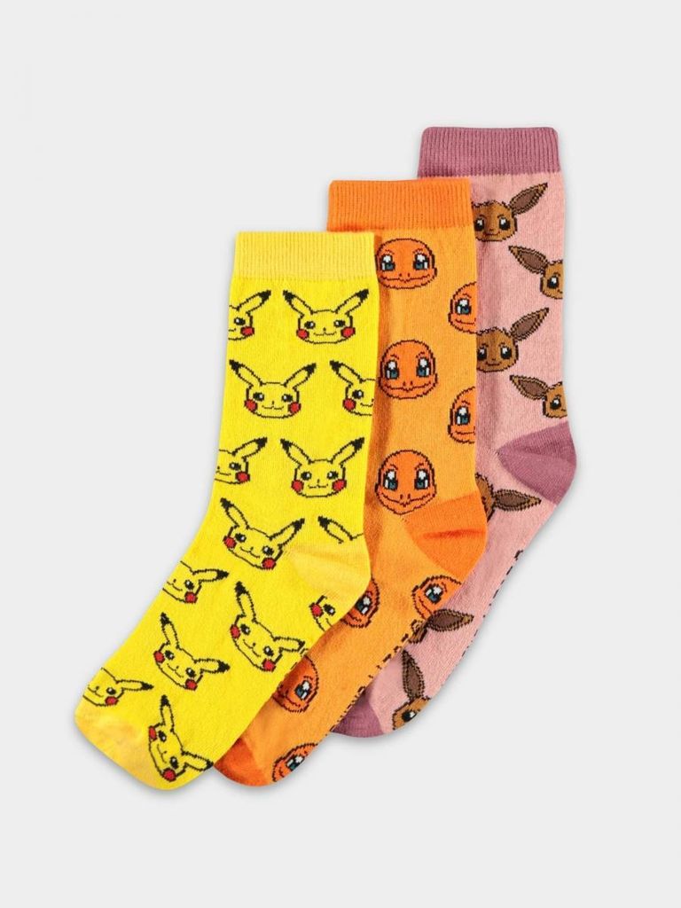 Ponožky Pokémon - Crew 3 páry (veľkosť 43/46) Obrázok produktu 