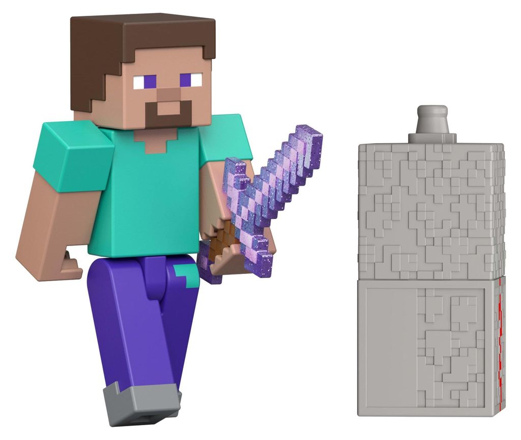 Minecraft Steve Actionfigur mit Zubehör-Set, Spielzeug zum Produktbild 