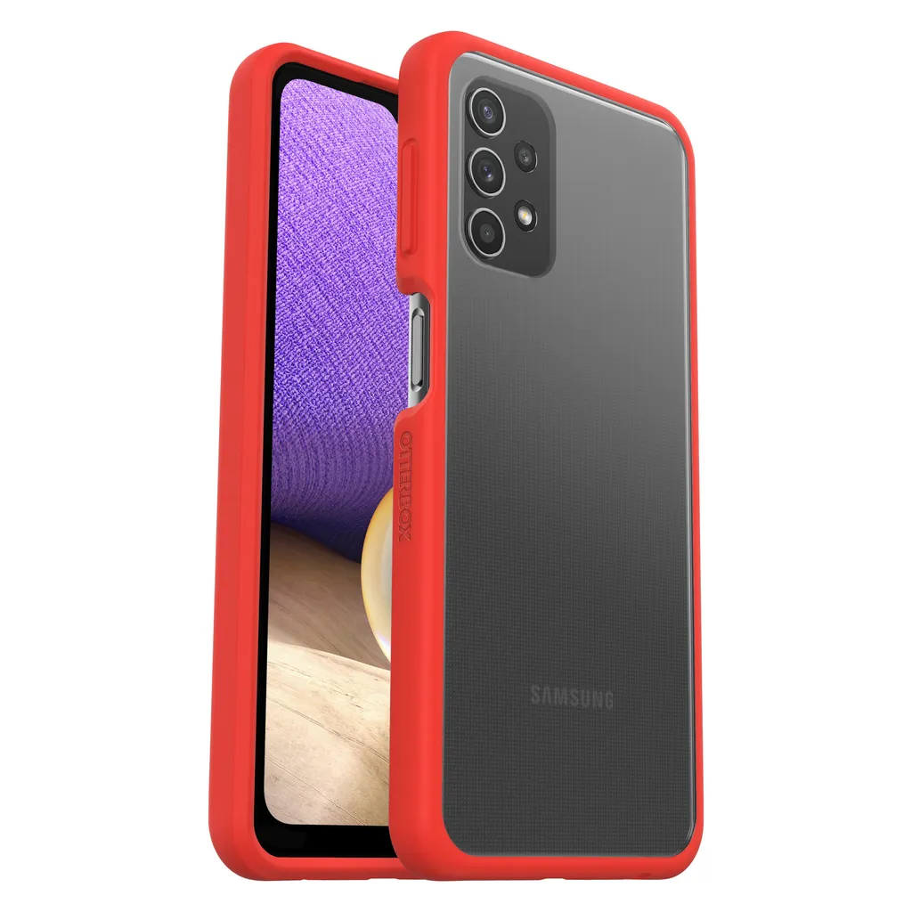 Protection arrière Samsung Galaxy A32 5G - Coque React Rouge et Transparente - 3