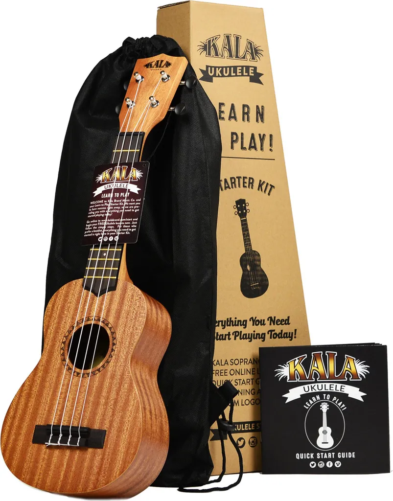 Kala LTP Set Learn To Play Ukulélé en Acajou avec Accessoires Guide