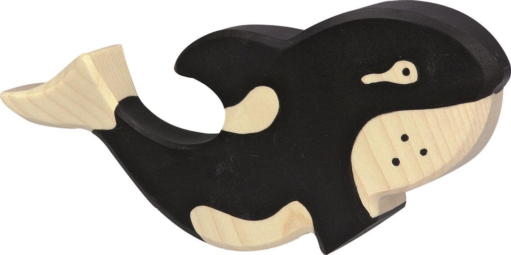 Holztiger 80197 Orka-Wal, schwarz/weiß