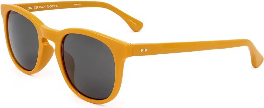 Lunettes DVN89 Dries Van Noten Jaunes en Acétate 49/24/140 Haute Qualité