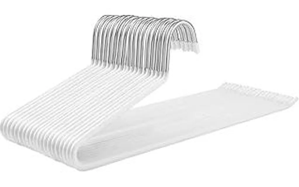 Offerta Set 20 Grucce Pantaloni SONGMICS - Metallo Antiscivolo Bianco