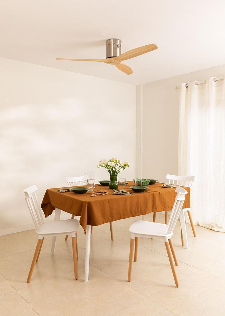 WIND CALM NATURAL WOOD - Leiser Deckenventilator 40W 100% Holz