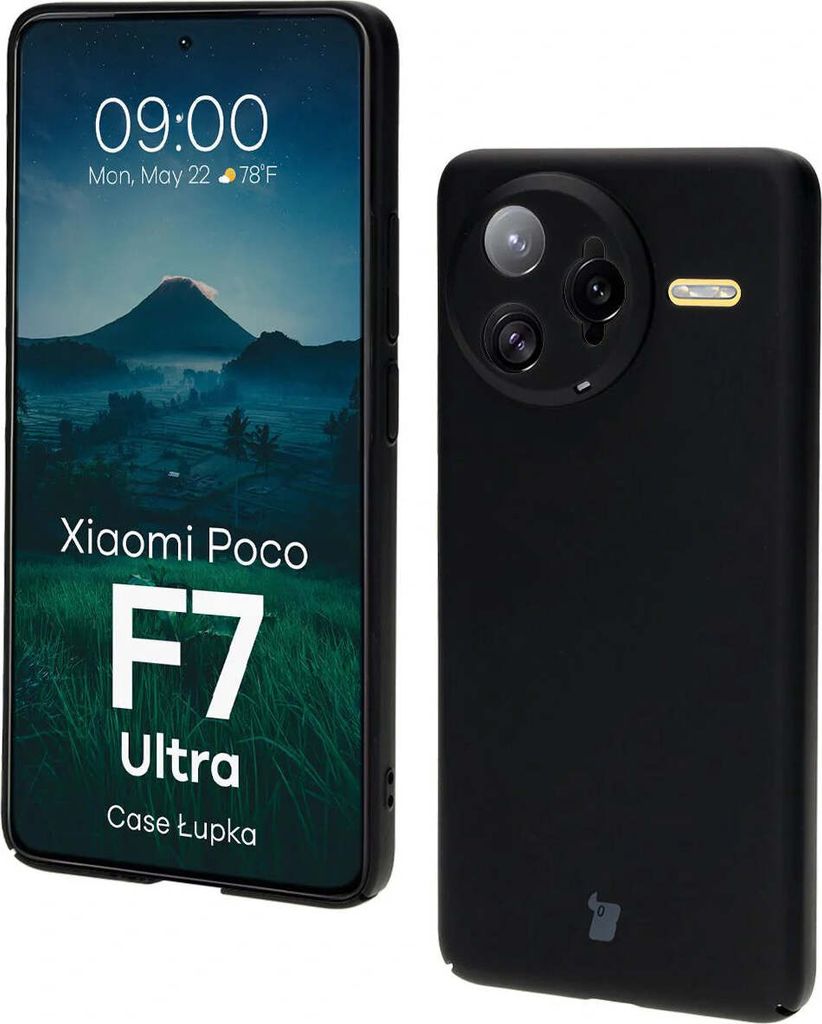 Handyhülle für Xiaomi Poco F7 Ultra, Bizon Case Lupka, Schwarz