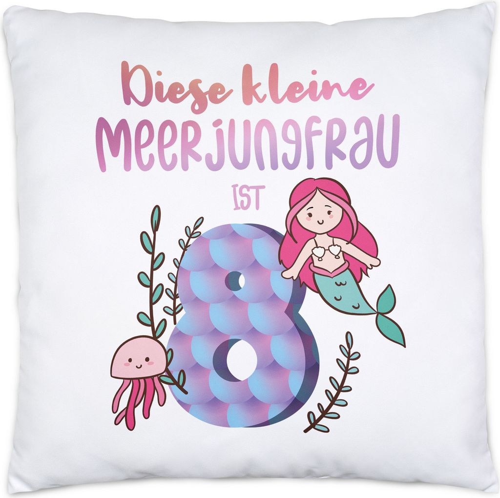 Diese Kleine Meerjungfrau Ist 8 Kissen Inkl. Füllung Geburtstagsgeschenk 8. Geburtstag Süßes Motiv