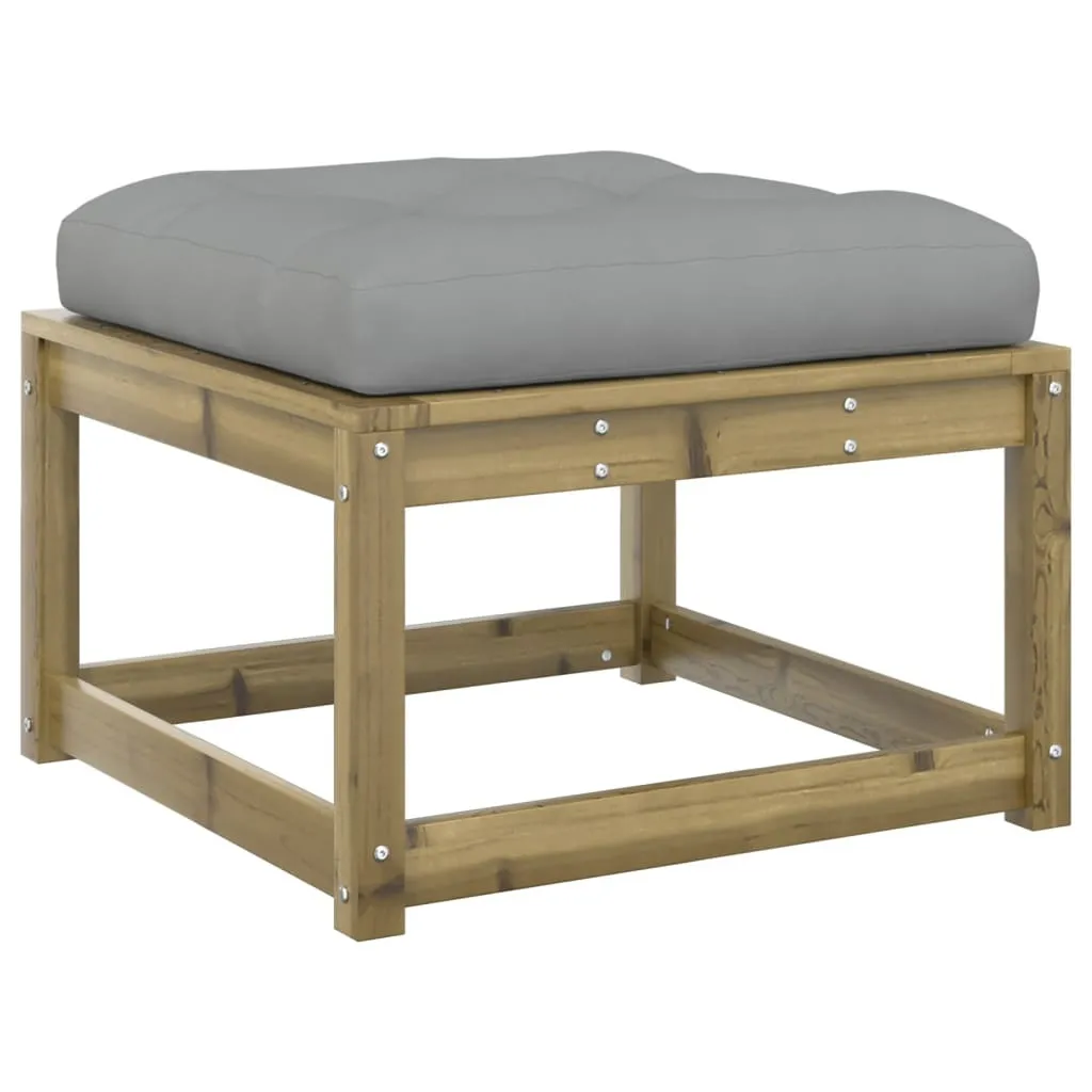 Sgabello Modulare da Giardino Pino Impregnato + Cuscino Soft