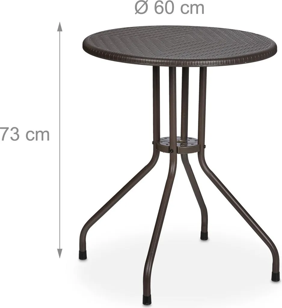 Table de jardin pliante rectangulaire 120 cm en résine blanche robuste - 4