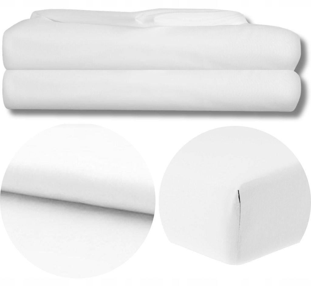 Bettlaken - Spannbettlaken - Mikrofibra - Weiß - 120g/m2 - 160x200 cm - Hochwertiges