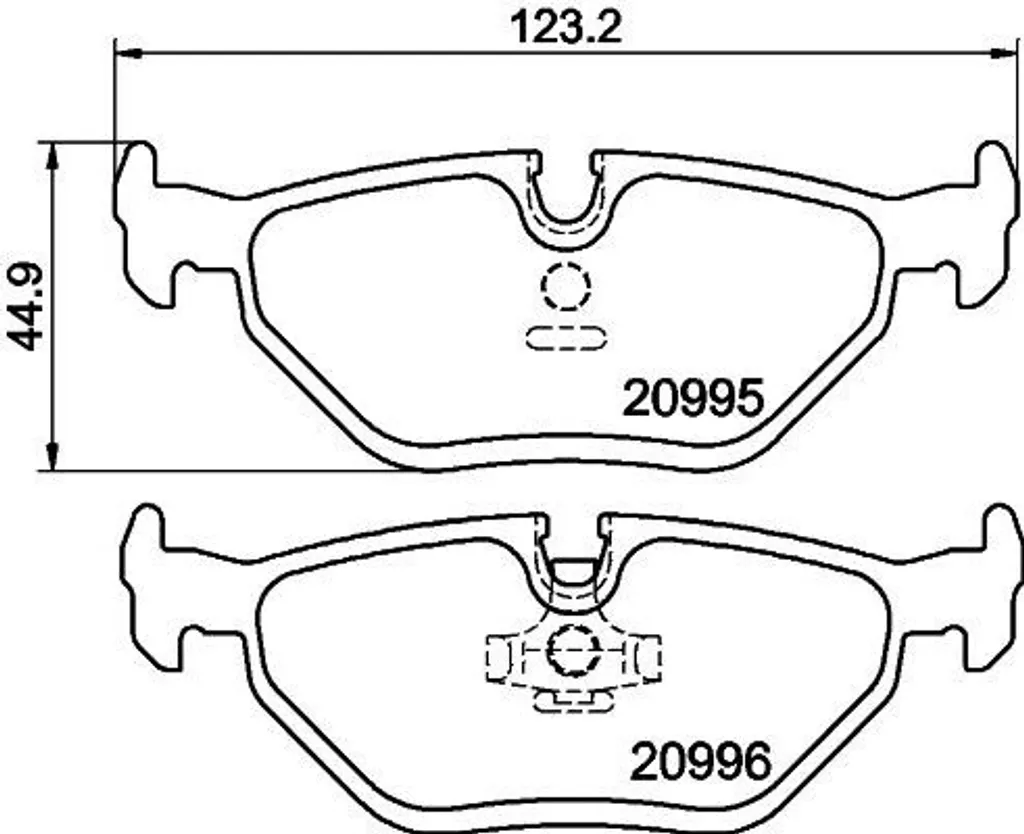 Plaquettes de frein HELLA 8DB 355 007-421 sans sifflement pour BMW E36