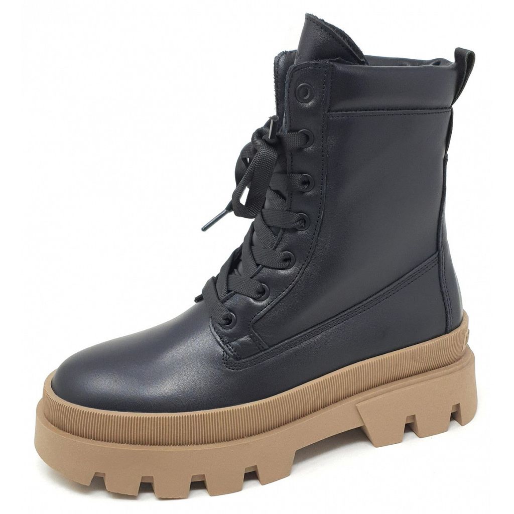 Marc O'Polo Lace UP Bootie Damen Schnürstiefelette in Schwarz, Größe 40