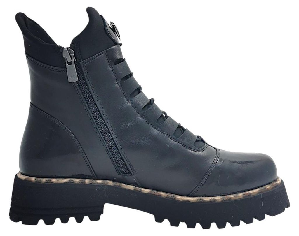 2 Go Fashion: Botas de cordones para mujer, color negro, Imagen del producto 