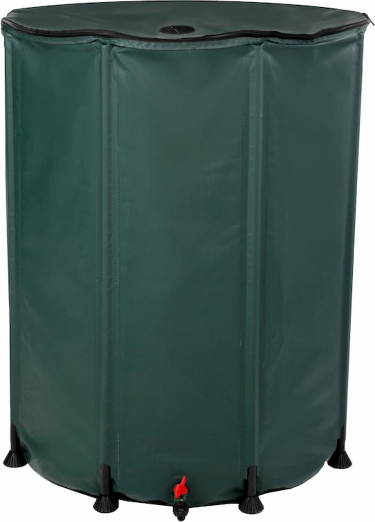 floraworld Faltbare Regentonne 500 L, 80 x 98 cm, grün -