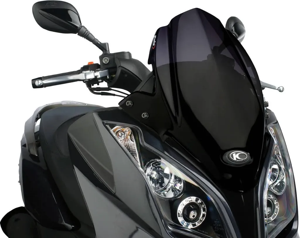 Bulle Sportive Puig V-Tech Noire Kymco Downtown 125i 300i 2009-2014