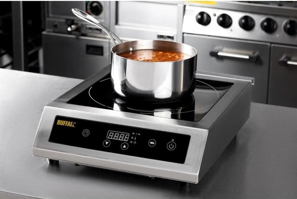 Plaque de cuisson à induction Buffalo usage intensif série 3000W Inox - 12
