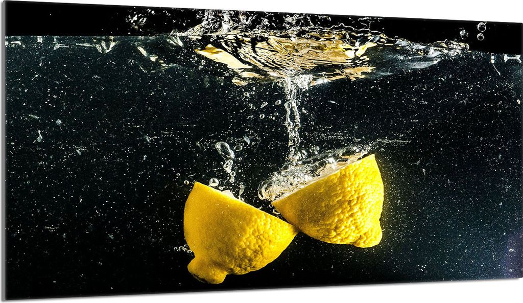 Glas-Herdplattenschutz 90x52 Zitrone
