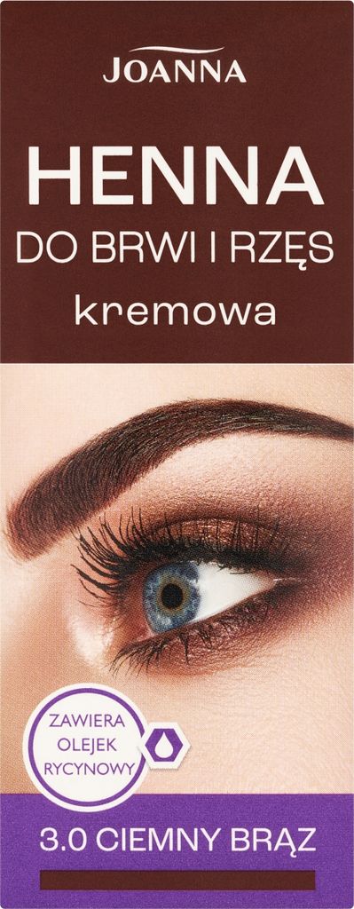 Joanna Crème Sourcils & Cils Henné 3.0 Marron Foncé, 15ml Image du produit 