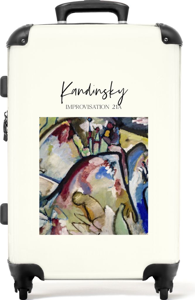 NoBoringSuitcases.com Großer Koffer - Kunst - Kandinsky - Farben - Alte Meister - Kombinationsschloss TSA - Hartschalen Trolley 4 Rollen - 72 li...