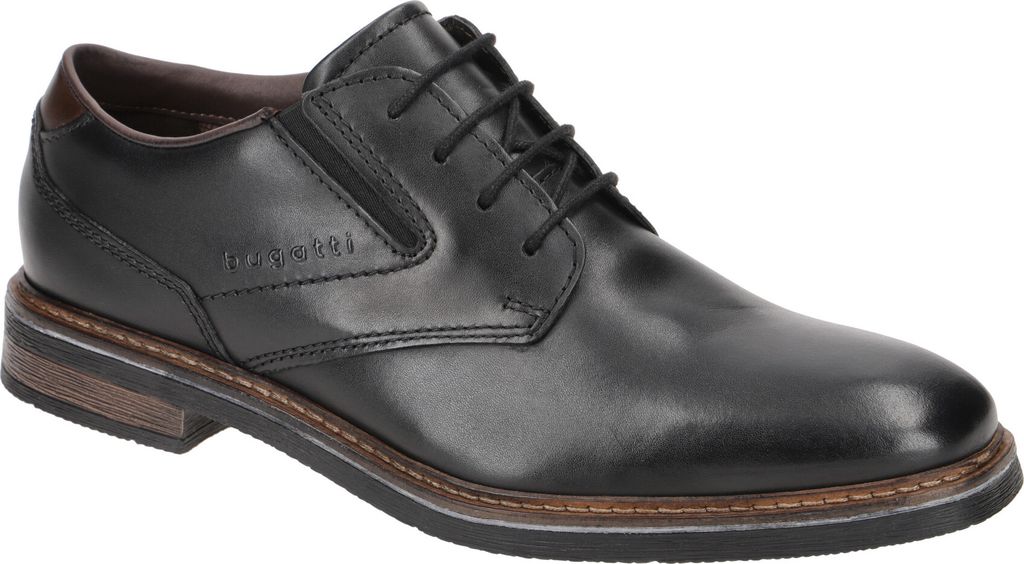 Bugatti MAIK EXKO Herren Businessschuhe Schnürhalbschuhe schwarz Elegant NEU