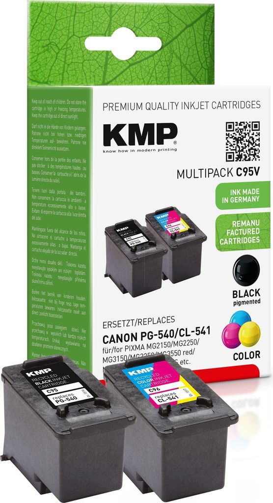 KMP C95V  schwarz, color Druckköpfe kompatibel zu Canon Produktbild 