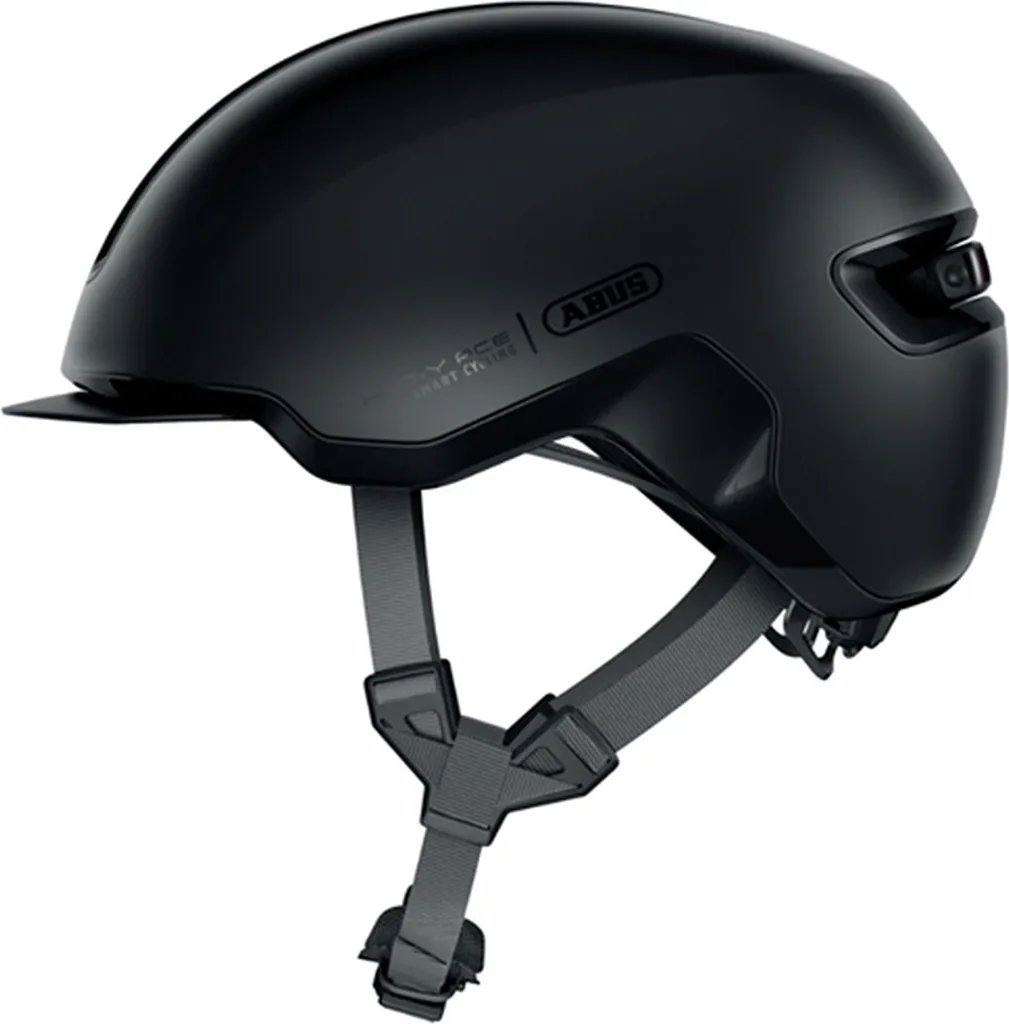 Casque Vélo Haute Visibilité ABUS HUD Y LED Fermeture Magnétique Facile